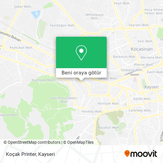 Koçak Printer harita