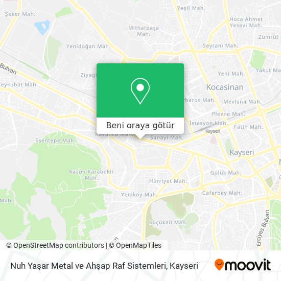 Nuh Yaşar Metal ve Ahşap Raf Sistemleri harita