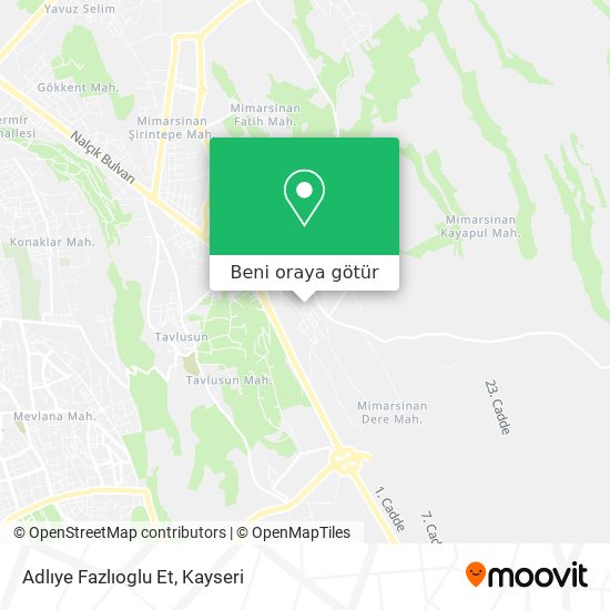 Adlıye Fazlıoglu Et harita