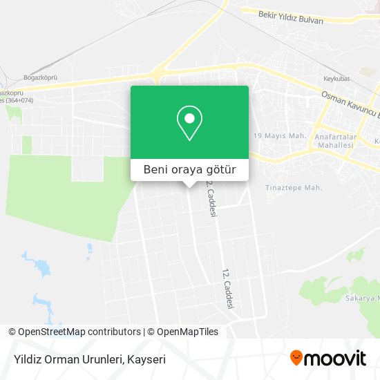Yildiz Orman Urunleri harita