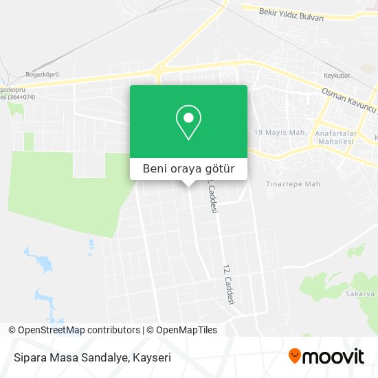 Sipara Masa Sandalye harita