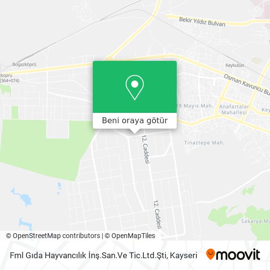 Fml Gıda Hayvancılık İnş.San.Ve Tic.Ltd.Şti harita