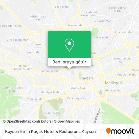 Kayseri Emin Koçak Hotel & Restaurant harita