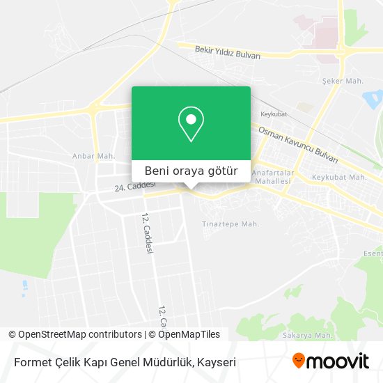 Formet Çelik Kapı Genel Müdürlük harita