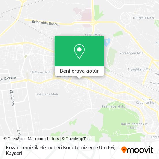 Kozan Temizlik Hizmetleri Kuru Temizleme Ütü Evi harita