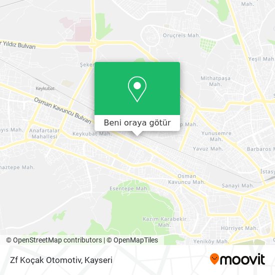 Zf Koçak Otomotiv harita