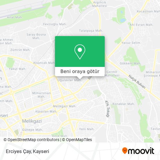Erciyes Çay harita