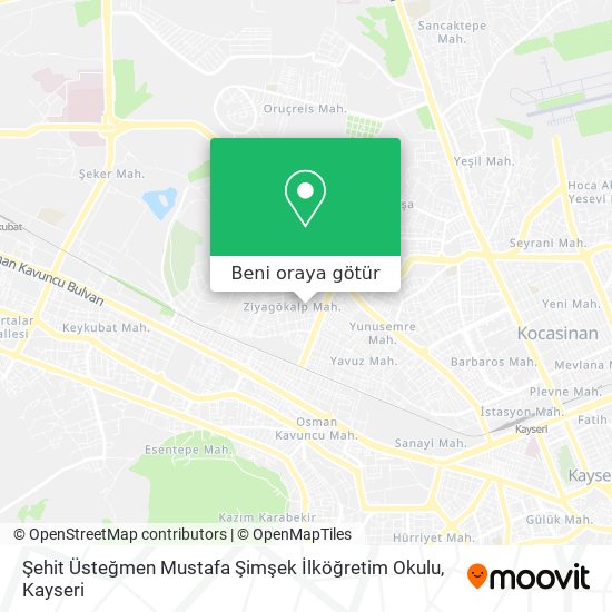 Şehit Üsteğmen Mustafa Şimşek İlköğretim Okulu harita