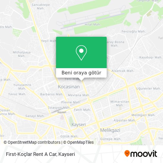 First-Koçlar Rent A Car harita