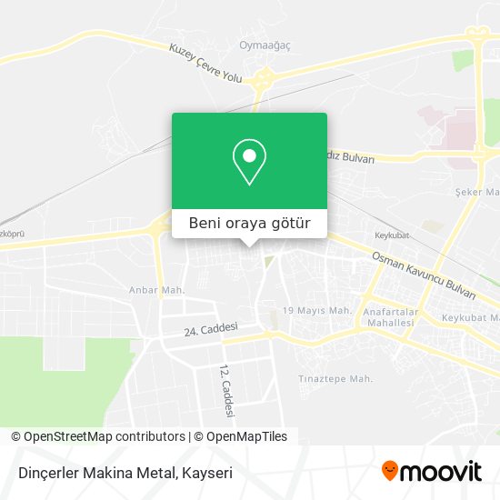 Dinçerler Makina Metal harita