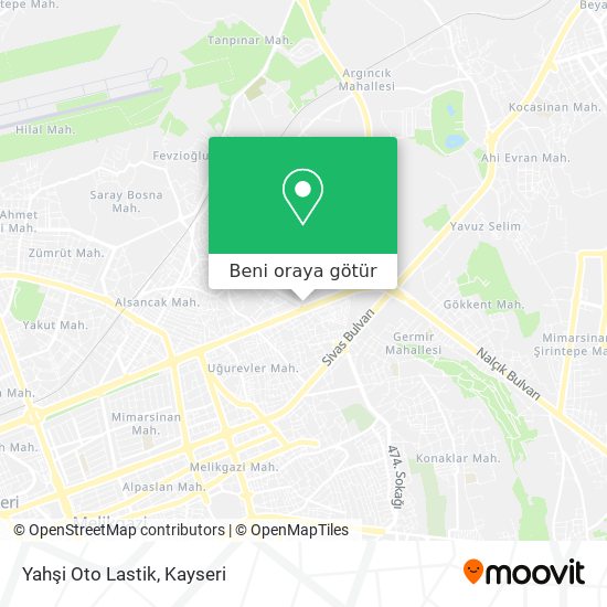 Yahşi Oto Lastik harita