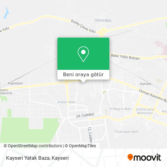 Kayseri Yatak Baza harita