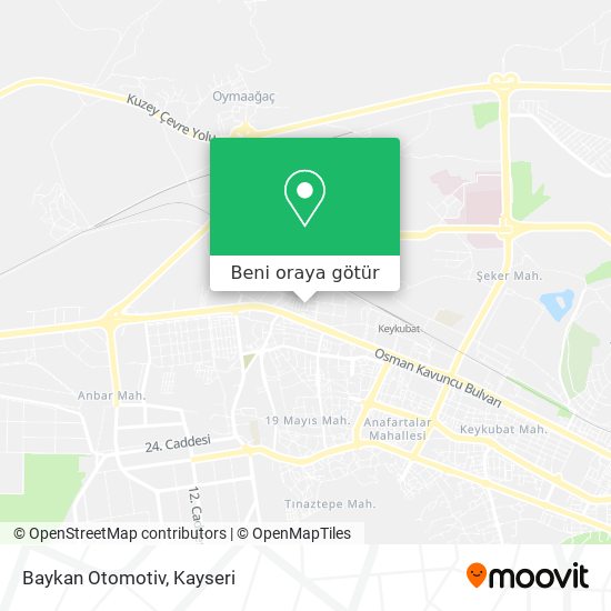 Baykan Otomotiv harita