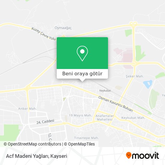 Acf Madeni Yağları harita