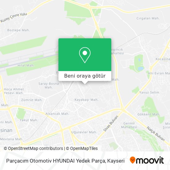 Parçacım Otomotiv HYUNDAI Yedek Parça harita