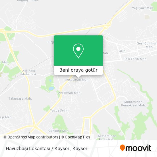 Havuzbaşı Lokantası / Kayseri harita