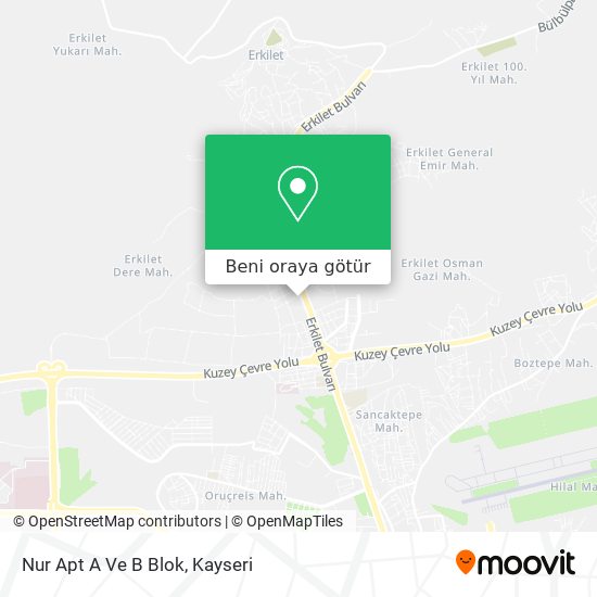 Nur Apt A Ve B Blok harita