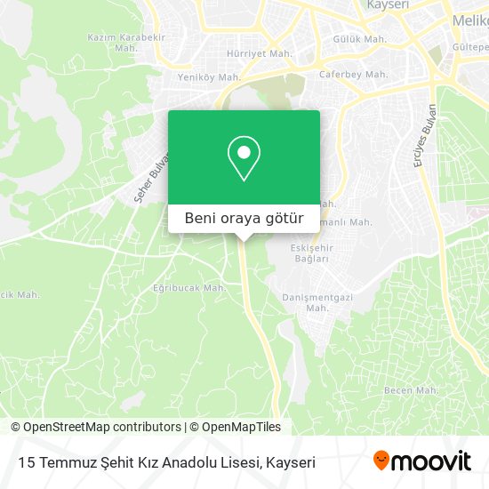 15 Temmuz Şehit Kız Anadolu Lisesi harita