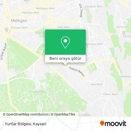 Yurtlar Bölgesi harita