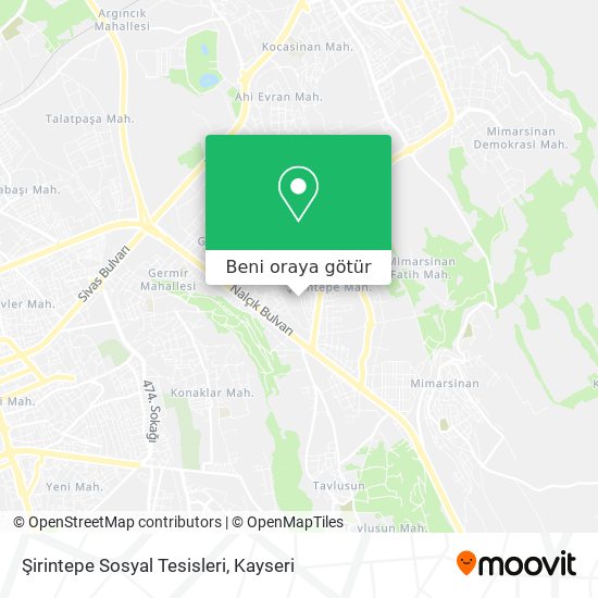 Şirintepe Sosyal Tesisleri harita