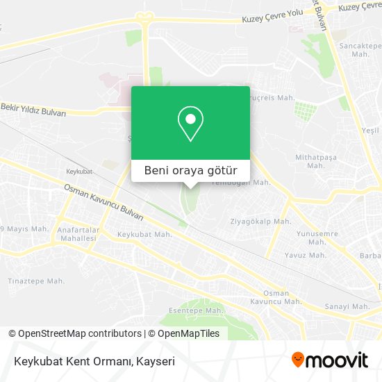 Keykubat Kent Ormanı harita