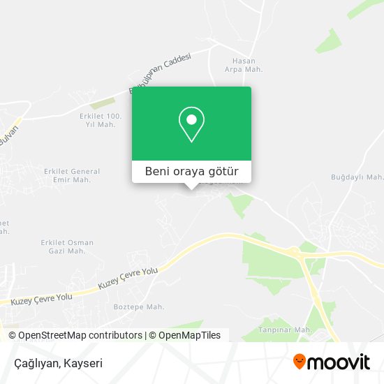 Çağlıyan harita