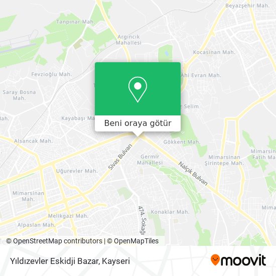 Yıldızevler Eskidji Bazar harita