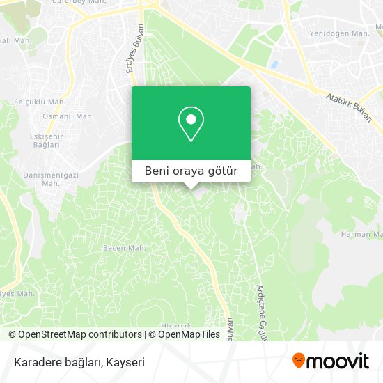 Karadere bağları harita