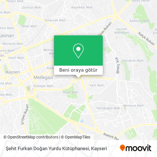 Şehit Furkan Doğan Yurdu Kütüphanesi harita