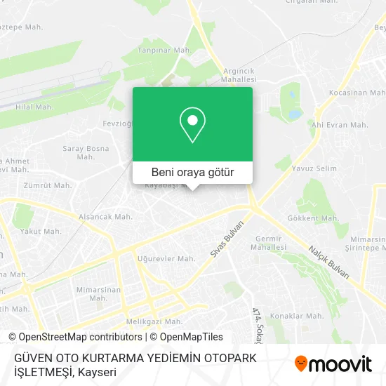 GÜVEN OTO KURTARMA YEDİEMİN OTOPARK İŞLETMEŞİ harita