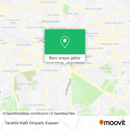 Tacettin Katlı Otopark harita