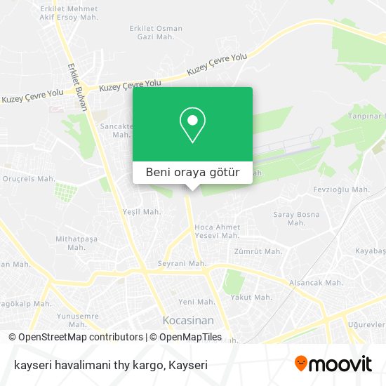 kayseri havalimani thy kargo harita