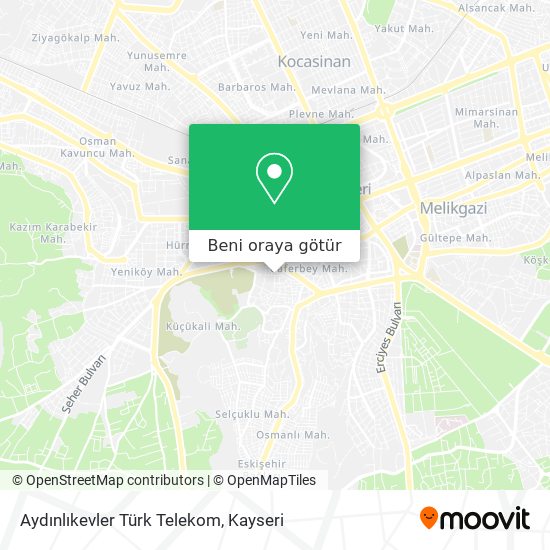 Aydınlıkevler Türk Telekom harita