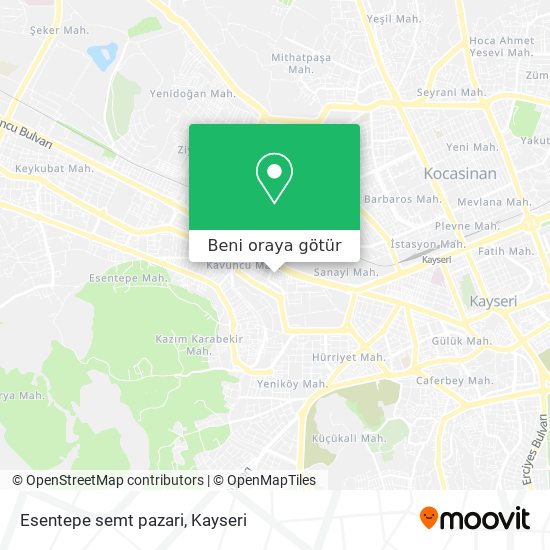 Esentepe semt pazari harita