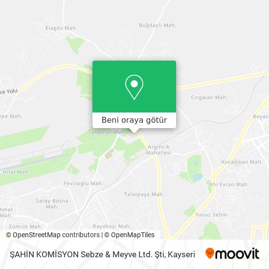 ŞAHİN KOMİSYON Sebze & Meyve Ltd. Şti harita