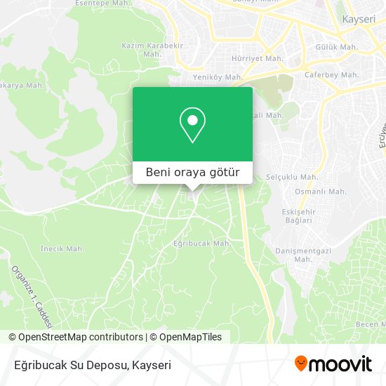 Eğribucak Su Deposu harita