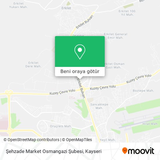 Şehzade Market Osmangazi Şubesi harita
