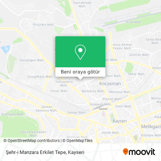 Şehr-i Manzara Erkilet Tepe harita