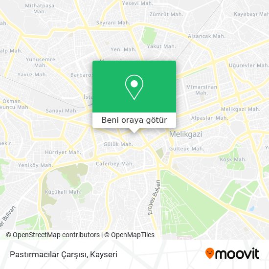Pastırmacılar Çarşısı harita