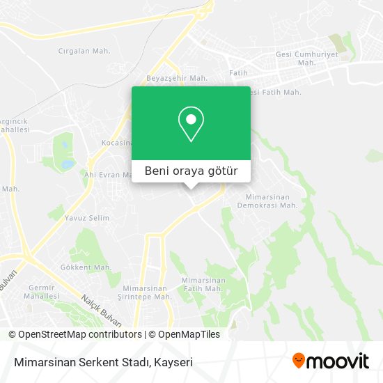 Mimarsinan Serkent Stadı harita
