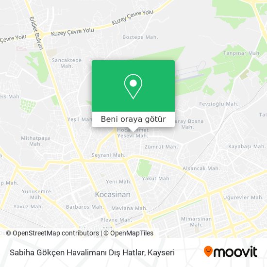 Sabiha Gökçen Havalimanı Dış Hatlar harita