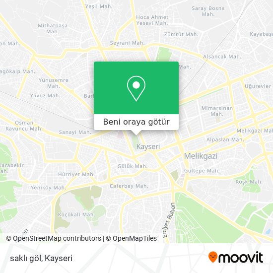 saklı göl harita