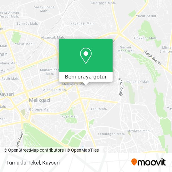 Tümüklü Tekel harita