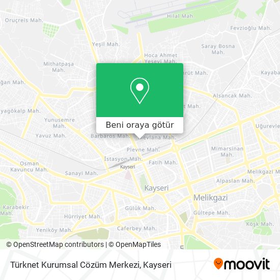 Türknet Kurumsal Cözüm Merkezi harita