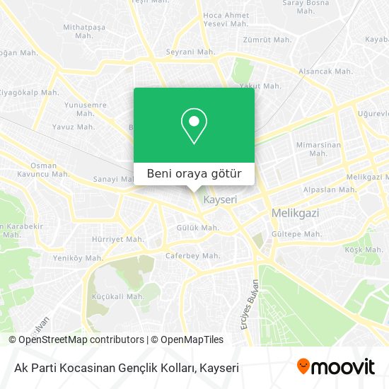 Ak Parti Kocasinan Gençlik Kolları harita