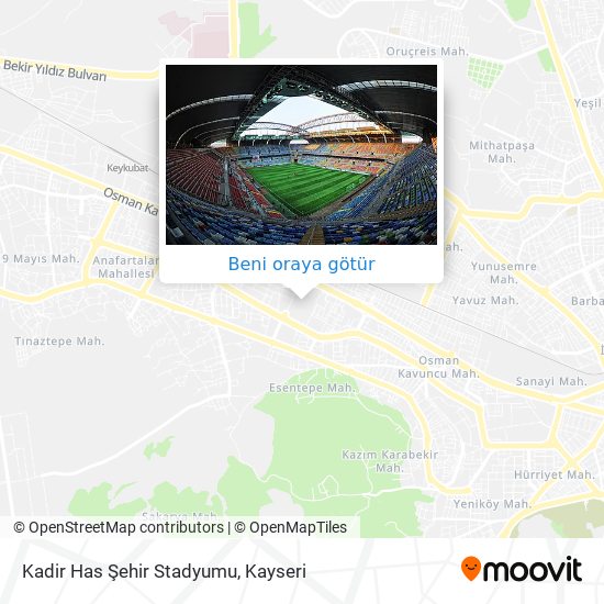Kadir Has Şehir Stadyumu harita