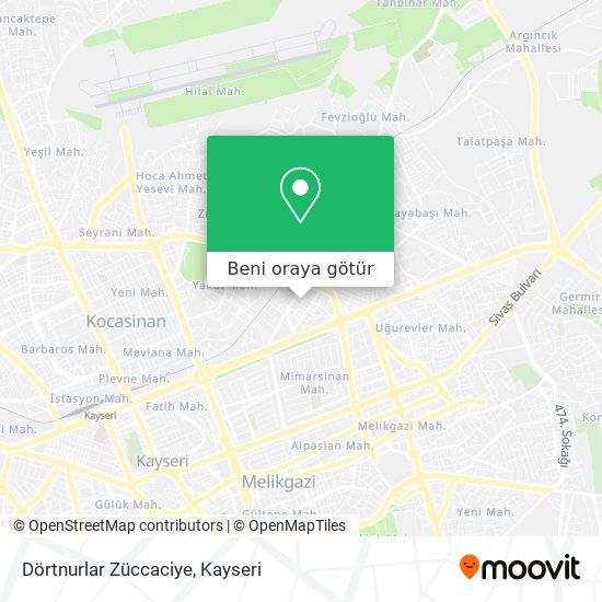 Dörtnurlar Züccaciye harita