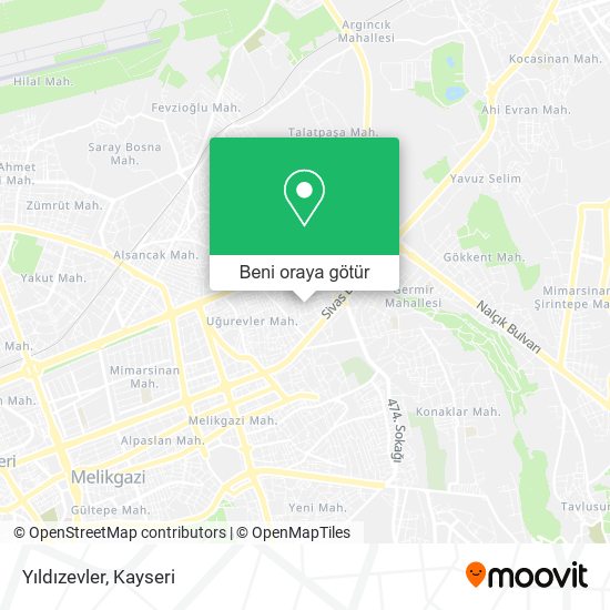 Yıldızevler harita