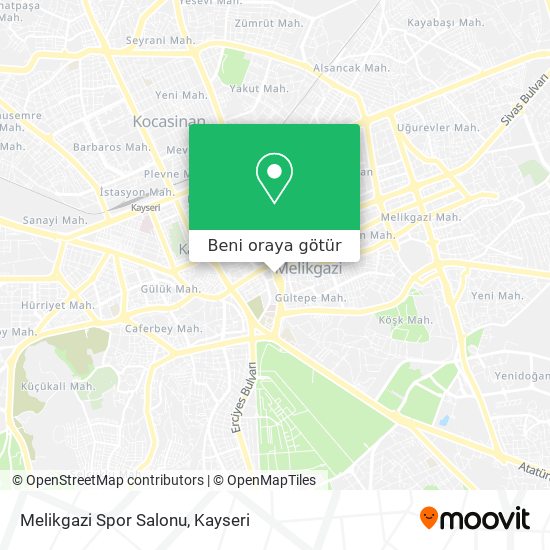 Melikgazi Spor Salonu harita