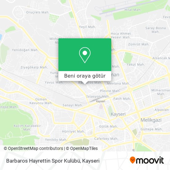 Barbaros Hayrettin Spor Kulübü harita